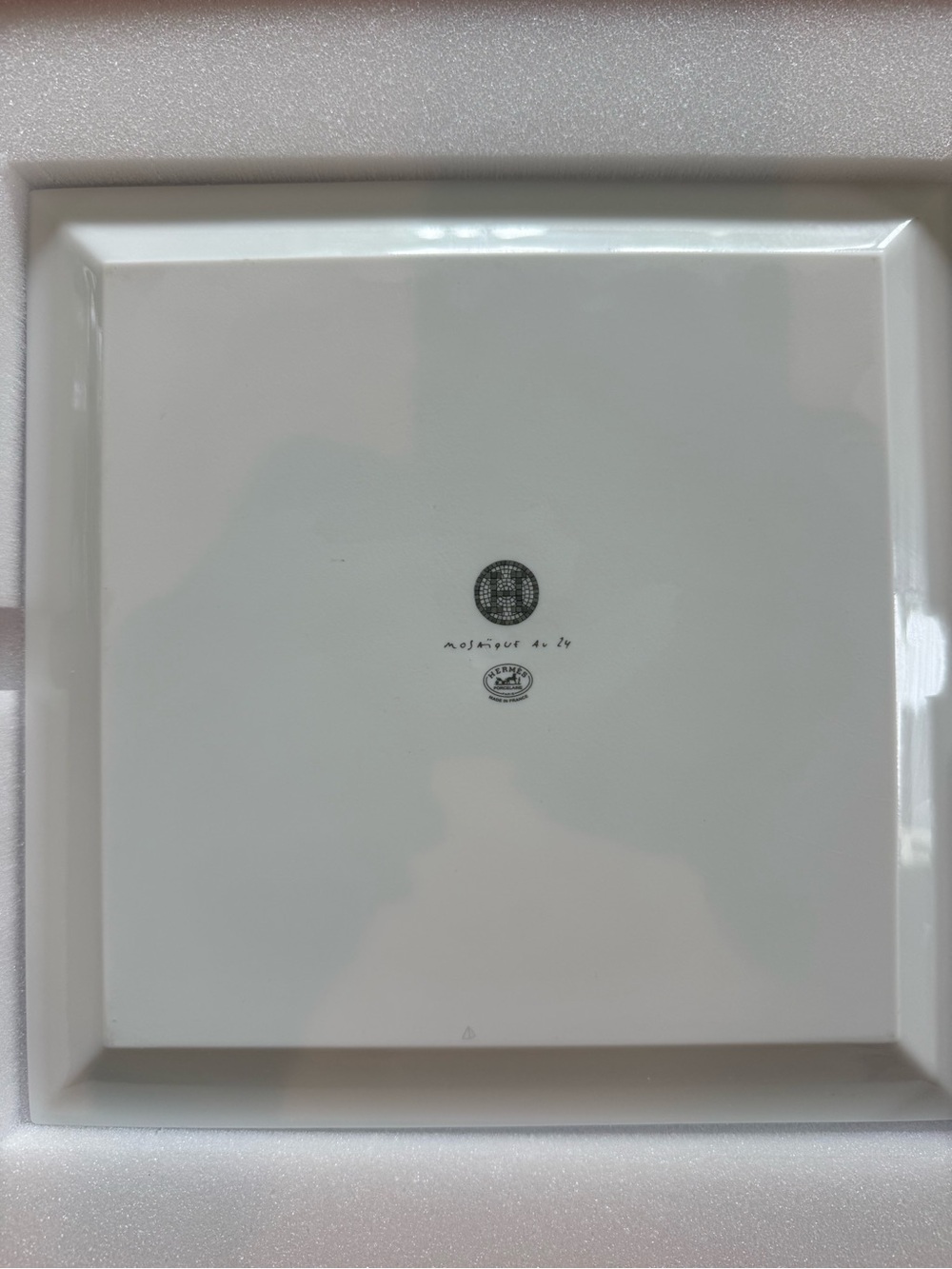 HERMES MOSAIQUE au 24 PLATINUM SQUARE PLATE n5 - Picture 9 of 9